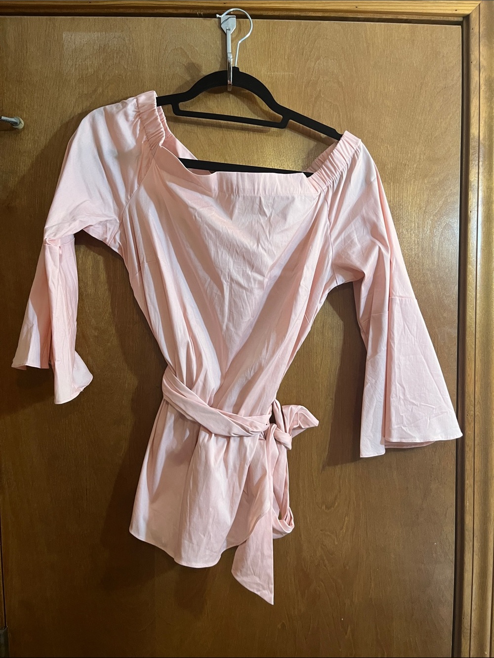 WHBM Medium Women’s Off-Shoulder Tie-Waist Top - Light Pink - BUNDLE